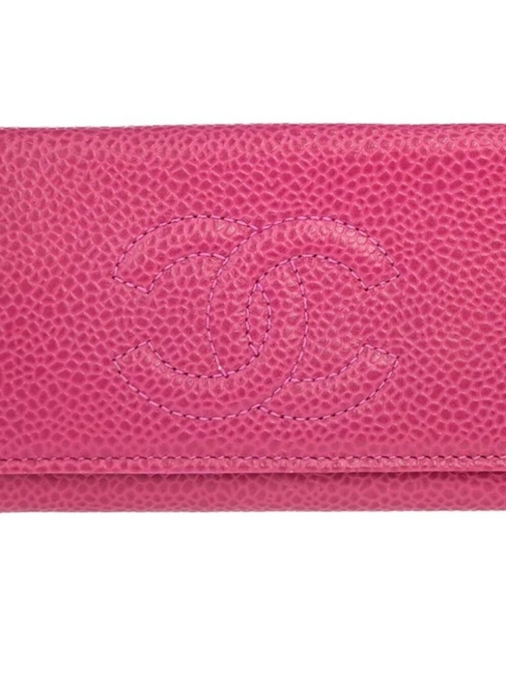 Chanel Pink Calfskin Six Hook Key Case Small Good 188917
